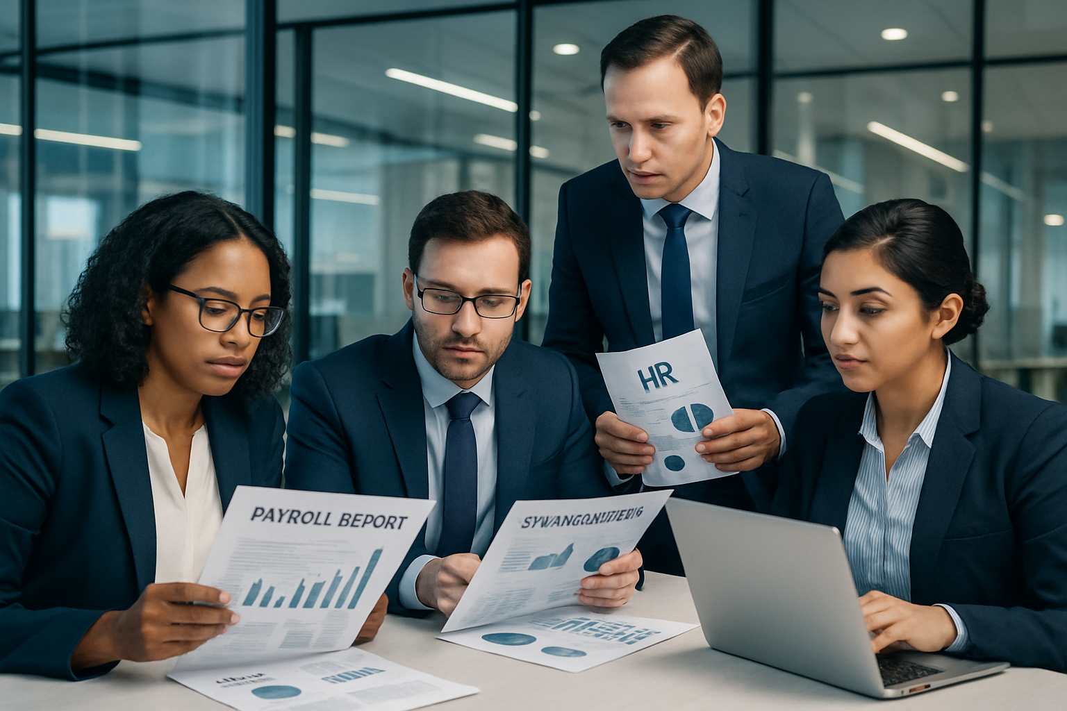 管理團隊討論薪資方案